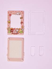 HELLO KITTY AND FRIENDS | Joivida 1pc Cartoon Pattern Acrylic Magnetic Photo Frame Display Stand, Fits Mini 3-Inch Photos, Upright Design. Available In Two Cute Border Colors: Purple And Pink. Minimalist And Creative. Great For Party, Birthday, Holiday Gifts, Or Home And Desk D Ration. Magnets Not Included - one-size - View 9