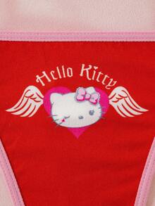 HELLO KITTY AND FRIENDS | SHEIN Women's Cartoon Print Comfortable Thong - Red - View 3