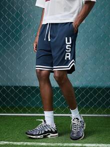 EVRINFINITE High Performance Basketball Shorts, Sports & Casual, Breathable Fabric Spring Fall - Navy Blue - View 9
