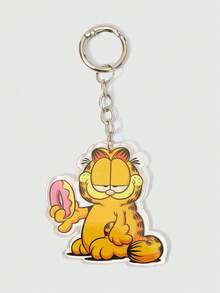 GARFIELD | SHEIN 卡通橘貓壓克力鑰匙圈，可愛動物包包掛飾 - 多色11 - 查看 3