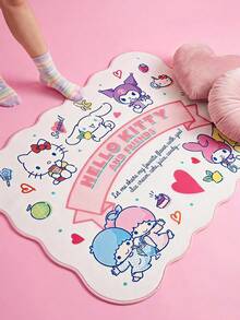HELLO KITTY AND FRIENDS | Joivida 1件授權卡通地毯，柔軟絨毛地板墊，可愛角色設計，舒適多彩家居裝飾，適合臥室、客廳、沙發或兒童房，為您的空間增添趣味與舒適感 - 1PC - 查看 1