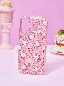 HELLO KITTY AND FRIENDS | Joivida 1個粉色亮片透明手機殼，可愛卡通滿版印花，防震TPU保護套，防指紋時尚保護，適合日常使用，相容於系列 - 彩色 - 查看 7