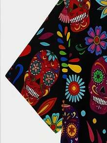 Manfinity Dauomo Easter Colorful Skull Men's Fashionable Breathable T-Shirt - Multicolor - View 5