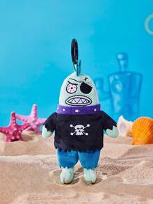 SpongeBob SquarePants | POKOJA LAND 1pc X POKOJA LAND 3D Plush Keychain, Pirate Fish Shape, Funny & Adventurous Design, Can Be Hung On Bags, Keys, Schoolbags, A Fun Gift For Birthday Or Anniversary - Green - View 8