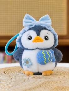 POKOJA LAND 1pc Cute Penguin Plush Doll, Adorable Carryable Charm Bag Accessory Desktop Companion For Pressure Relief & Tactile Sensory, Home Office Travel Gift For Friends Coworkers - Multicolor - View 9