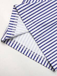 SHEIN 復古時尚迷你 Logo 圖案休閒條紋長褲，青少年女孩極簡休閒時尚修身腰縮褶 T-shirt 上衣與寬鬆長褲 2 件套，適合休閒日常穿著、街頭風、外出、度假、返校、開學季 - 白色 - 查看 12