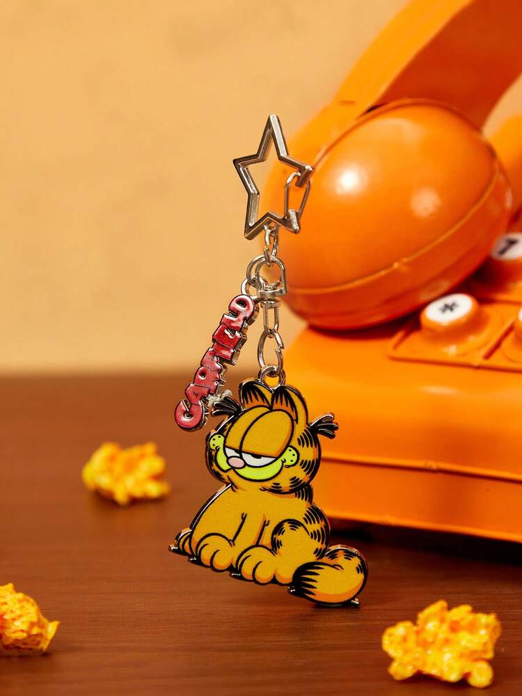 GARFIELD | SHEIN 1 قطعة سلسلة مفاتيح على شكل نجمة، قلادة حقيبة، إكسسوارات سماعات الأذن، ديكور، هدية يومية - متعدد الألوان - مشاهدة 1
