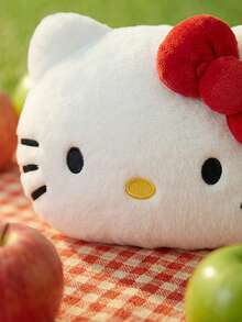 HELLO KITTY AND FRIENDS | POKOJA LAND 1個經典紅蝴蝶結貓咪絨毛玩具靠枕，可愛沙發床邊午睡枕，適用於汽車、臥室裝飾、午休放鬆，送給朋友、孩子和女友的完美生日禮物 - 彩色 - 查看 4