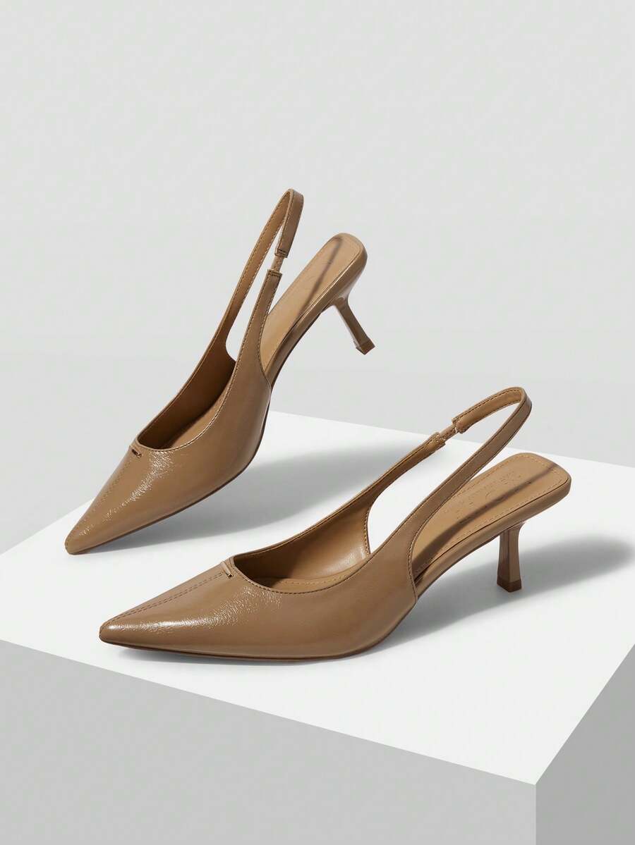 MOTF WOMEN'S SIMPLE AND VERSATILE HIGH-HEELED SHOES - Apricot - View 2