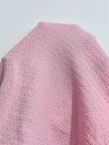 Nueva blusa de hombros descubiertos con textura, de manga corta ajustada y de moda para mujeres - Rosa - Ver 4