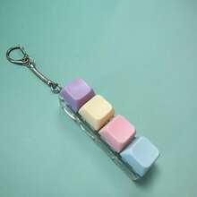 One Adult Keyboard Fingertip Toy, Clicker Toy, Bag Charm, Four-In-One Keyboard Fingertip Keychain, Cube Mechanical Key Clicker, Stress-Relieving Gift, Suitable For Passing Time In The Office, School, Or At Home. It Can Be Hung On Wallets, Bags, Clothes, Doors, Windows, Or Walls, And Can Be Carried To The Office Or On Trips. - Multicolor - View 14