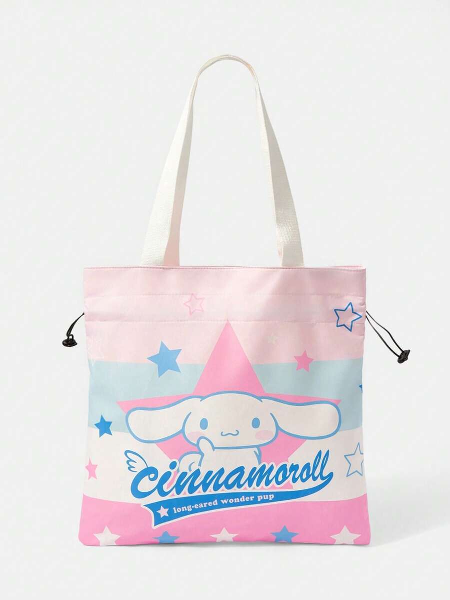 HELLO KITTY AND FRIENDS | SHEIN 女款卡通印花圖案便利手提包 - 撞色 - 查看 1