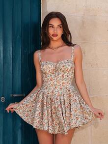 Bris Aura Sundress;Summer Court Style Floral Ruffle Dress Ballet-Inspired Dress,Summer Dresses For Women Party Elegant - Multicolor - View 3