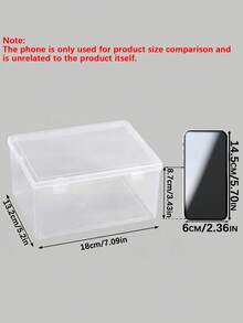 Rectangular Clear Plastic Storage Box With Flip Lid, Multipurpose Organizer For Fishing Tackle Jewelry Electronic Components Hardware Toys Home Organization - Multicolor - View 3