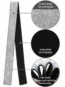 4 piezas de bandas elásticas ajustables para peluca, tejido de poliéster no textil, bandas para fijar el borde, correas para fundir el encaje frontal, compatible con tipo de cabello normal, accesorio para asegurar la peluca - Multicolor - Ver 3