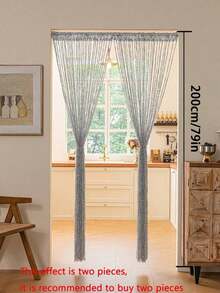 1 rèm macrame xoắn trang trí, vách ngăn trang trí cho phòng khách, phòng ngủ, nhà bếp - 1PC - Xem 8