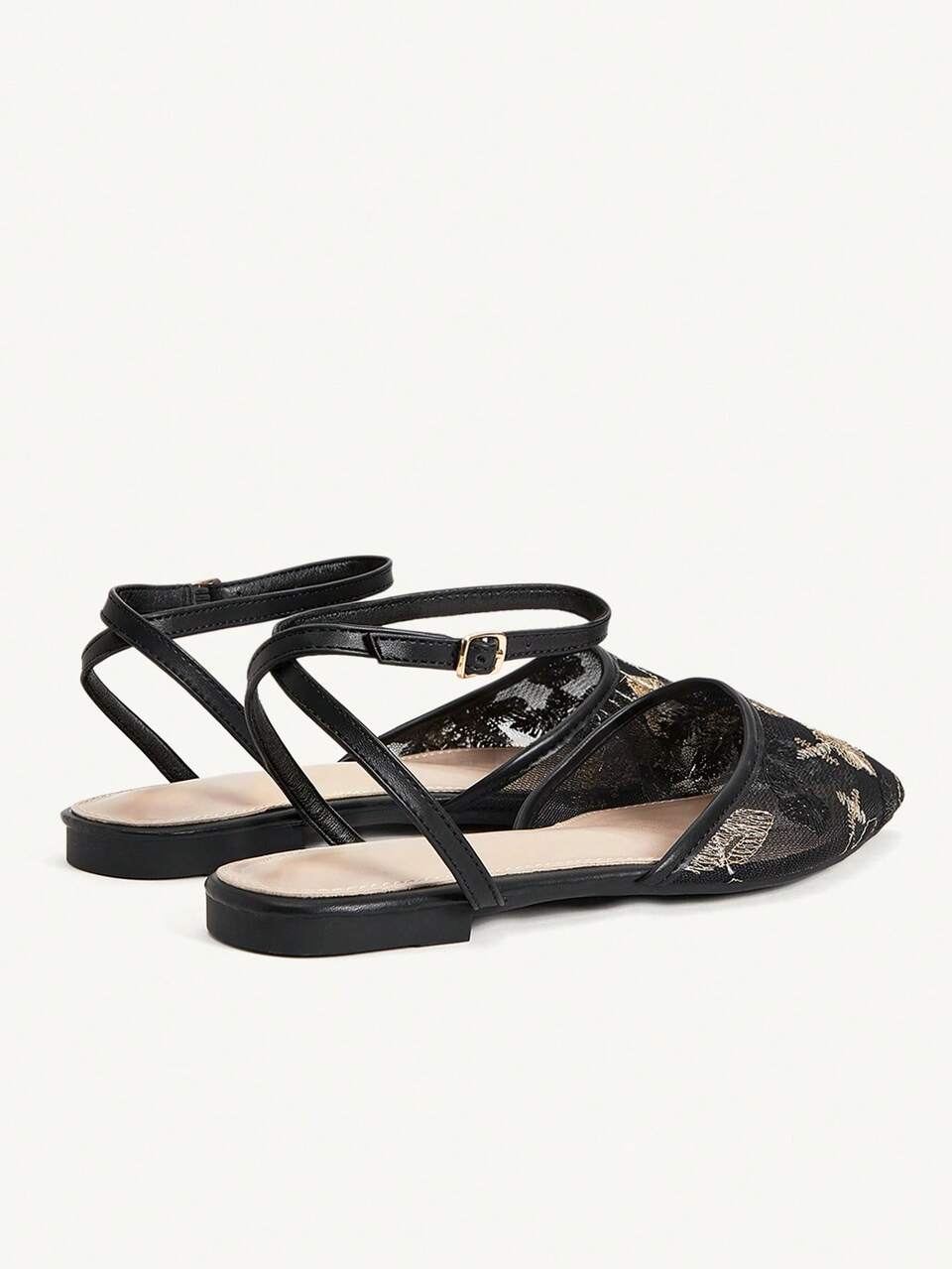 CUCCOO CHICEST Women's Mesh Embroidered Flat-Soled Shoes