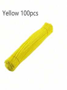 100Pcs/Set Twist Tie Plush Craft Sticks – DIY Floral Bouquet Material, Foldable Colorful Pipe Cleaners, Bendable Craft Supplies For Mother's Day Graduation Wedding Birthday Gifts – Note: Slight Color Difference Due To Lighting/Angle - Multicolor - View 12