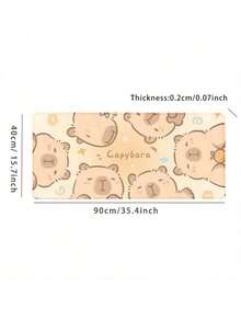 Cute Capybara Cartoon Large Mouse Pad Non Slip Desk Mat With Stitched Edge Rubber Base, Computer Keyboard Pad For Office Home, Funny Gift For Women - beige - View 8