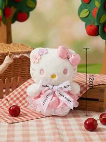 HELLO KITTY AND FRIENDS | POKOJA LAND 1個粉色花朵絨毛娃娃洋裝貓咪吊飾，柔軟布料，可愛適合手提包、包包、鑰匙圈吊飾、居家裝飾、婚禮、派對投擲娃娃，送給朋友與家人的最佳禮物，送給她的完美禮物 - 彩色 - 查看 3