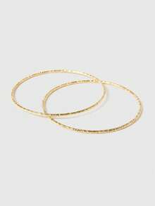 SHEIN BAE European And American Fashion 2.0 Thickened New Style Glittering Starry Sky 20-Loop Bangle Bracelet For Women, Suitable For Gift, Daily Wear, And Parties - Gold - View 6