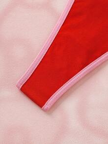 HELLO KITTY AND FRIENDS | SHEIN Women's Cartoon Print Comfortable Thong - Red - View 5