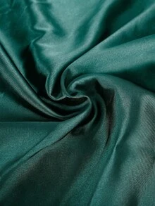 SHEIN 女款優雅性感緞面蕾絲拼接細肩帶祖母綠洋裝，適合夜晚外出、雞尾酒會、夏季穿著 - 軍綠色 - 查看 5