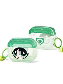 THE POWERPUFF GIRLS X SHEIN 卡通圖案防摔保護藍牙耳機保護套附吊飾，適用於 iPod - 彩色 - 查看 3