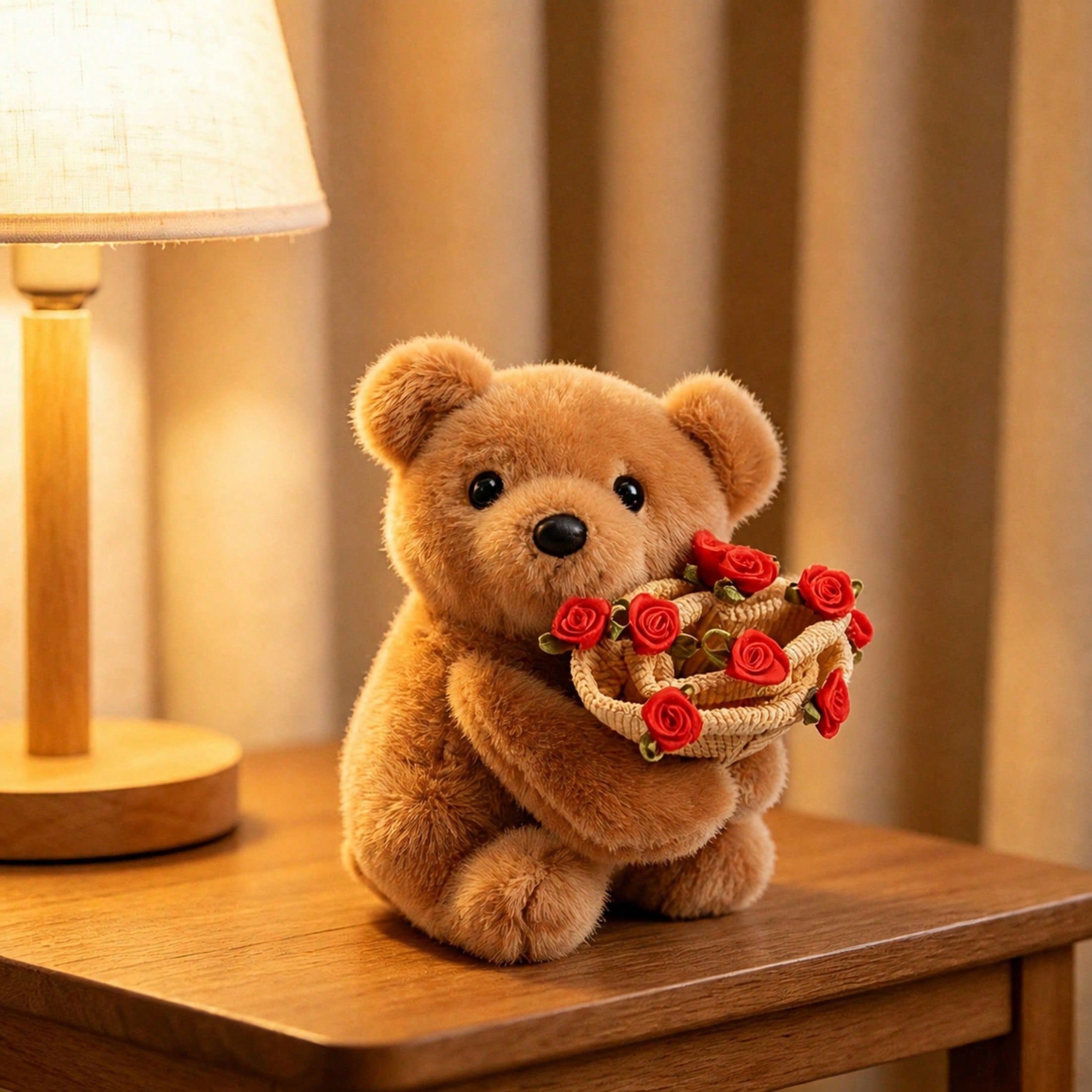 Cute Plush Unicorn Doll Holding Mini Rose Bouquet, Multi-Style Teddy Bear Bunny Stuffed Toy, Soft Fluffy Animal Plush Gift For Girlfriend Kids Birthday Christmas