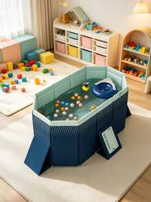 Portable Foldable PVC Rectangular Above Ground Pool, No Inflation Needed Lightweight Duck Printed Swimming Pool, Easy Carry & Store Outdoor Backyard Water Play Pool, Large Family Leisure Pool For Summer Gatherings - A - View 5