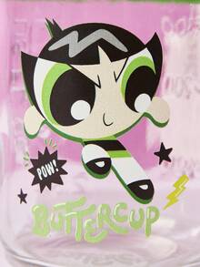 THE POWERPUFF GIRLS X POKOJA LAND 350ml Oatmeal Glass Cup With Lid And Spoon, Measuring Breakfast Container, Portable Milk, Salad, And Yogurt Cup - View 8