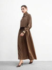 CUCCOO BIZCHIC 女款尖頭細高跟時尚棕色基礎日常百搭高跟鞋 後跟提升式 Slingback 涼鞋 - 咖色 - 查看 10