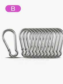 5/10/30/50Pcs Keyring Bulk Spring Snap Hook Key Chain Clip Aluminum D Ring - Multicolor - View 11