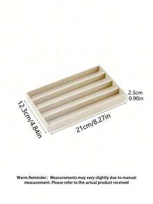 1PC Jewelry Display Tray For Necklaces, Organizer Storage Box Travel Back To School - Beige - View 5