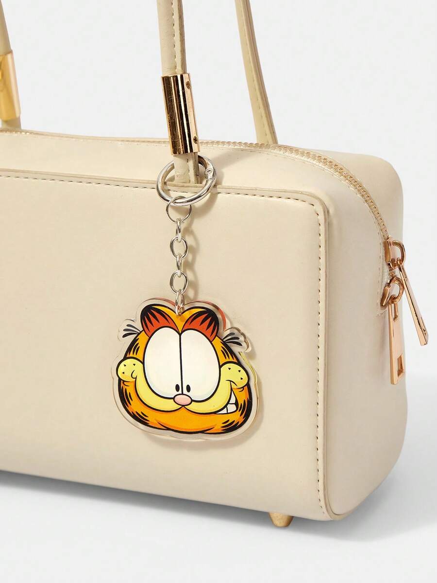 GARFIELD | SHEIN 卡通橘貓壓克力鑰匙圈,可愛動物包包掛飾 - 多色1 - 查看 1