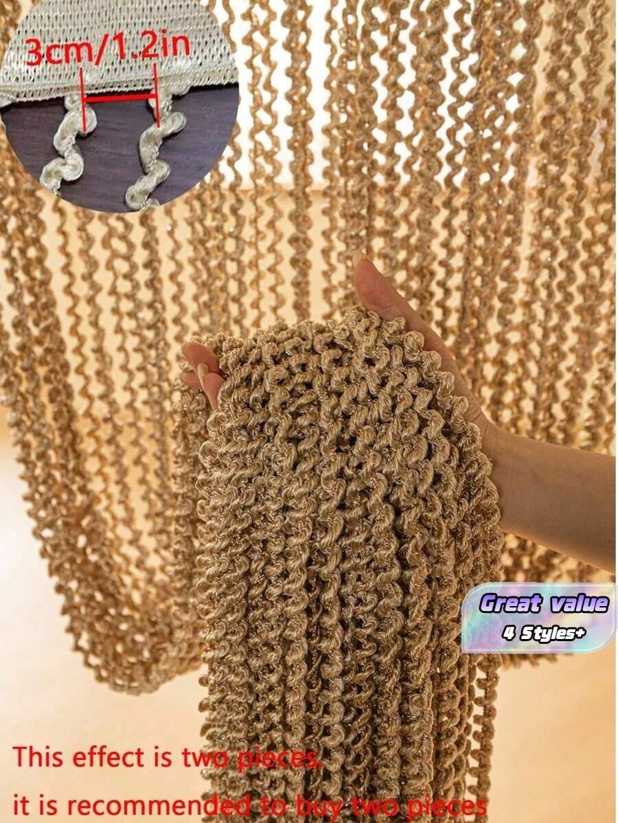 1 rèm macrame xoắn trang trí, vách ngăn trang trí cho phòng khách, phòng ngủ, nhà bếp - 1PC - Xem 1