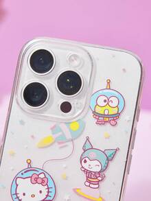 HELLO KITTY AND FRIENDS | Joivida Hello & Friends Space Clear Phone Case, Cute Cartoon Astronaut Print, Transparent Shockproof Cover, Anti-Fingerprint And Lightweight Design For Daily Protection, Compatible With 11-17 Series - Multicolor - View 4