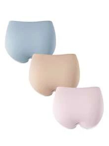 Moonlight&Mama Women's Basic Fit Comfortable Maternity Casual Triangle Panties 3-Pack - Multicolor - View 2