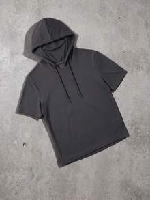 Manfinity Homme Men's UV Protection Short Sleeve Hooded Surf Suit - Black - View 4