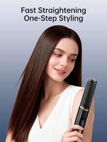 Teckwe Portable Wireless Straight Hair Comb, LED Digital Display Screen, USB Charging Interface, Lightweight And Compact Design, Suitable For Home And Travel Use, Women's Curling Iron, Power On/Off Prompt Sound, Halloween Style, 4000mAh Rechargeable Battery - Multicolor - View 6