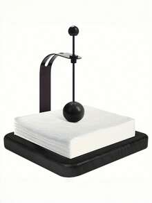 1 Peça Suporte de Guardanapo em Formato de L Pesado e Resistente Preto Antiderrapante Estável e Firme Base Antiderrapante para Mesa de Cozinha Café Escritório Decoração Doméstica Restaurante Estilo Rústico Fazenda Organizador Moderno - Multicolorido - Visão 4