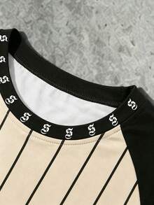 Manfinity Roughcore Men's Letter Print Short Sleeve T-Shirt And Shorts Casual Daily Set - Multicolor - View 5
