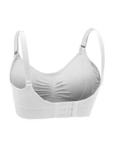 SHEIN Maternity 5pack Solid Ruched Nursing Bra For Mother - Multicolor - View 10