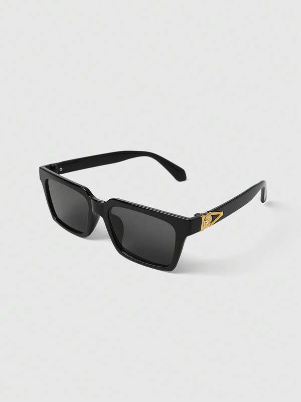 SHEIN BAE Korean Style Square Sunglasses For Travel, Beach, Business Casual, Gifts And Driving