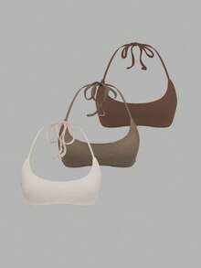 EgrlEra Top corto sin mangas de unicolor con cuello halter, minimalista, para el verano - Multicolor - Ver 5