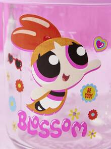 THE POWERPUFF GIRLS X POKOJA LAND 350ml Oatmeal Glass Cup With Lid And Spoon, Measuring Breakfast Container, Portable Milk, Salad, And Yogurt Cup - View 7