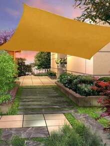 1pc Large Rectangular Waterproof Sun Shade Sail 98% UV Block Outdoor Patio Garden Pool Camping Awning Canopy With Installation Steel Cable Hardware Kit Heavy Duty Tear Resistant Durable Shade Cover For Yard Deck Balcony Carport Party Event Summer - Multicolor - View 8