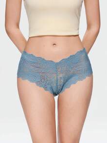 Bonmuse 6件組女款性感蕾絲內褲 中腰無縫三角褲 收腹提臀彈性條紋內衣 - 彩色 - 查看 6