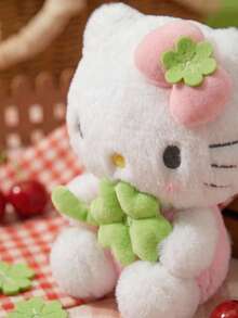 HELLO KITTY AND FRIENDS | POKOJA LAND 1個綠色幸運四葉草絨毛玩具，可愛聚酯纖維填充動物迷你吉祥物，適合女孩、朋友、小孩作為生日、感恩節、復活節、派對禮物，也是可愛的沙發床裝飾 - 彩色 - 查看 5