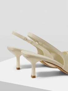 MOTF WOMEN'S SIMPLE AND VERSATILE HIGH-HEELED SHOES - Off-white - View 4